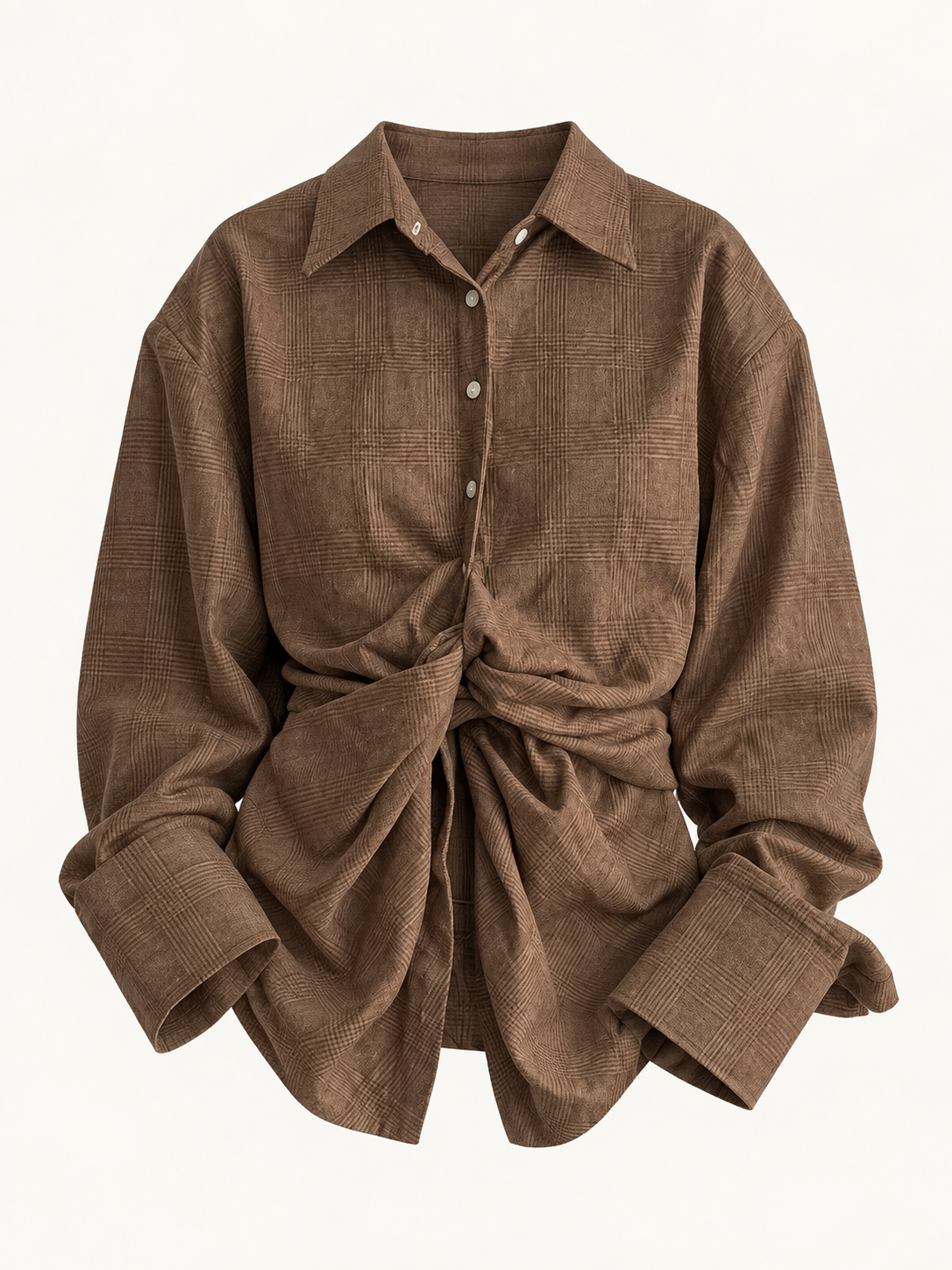 BROWN MADRAS CHECK SHIRT