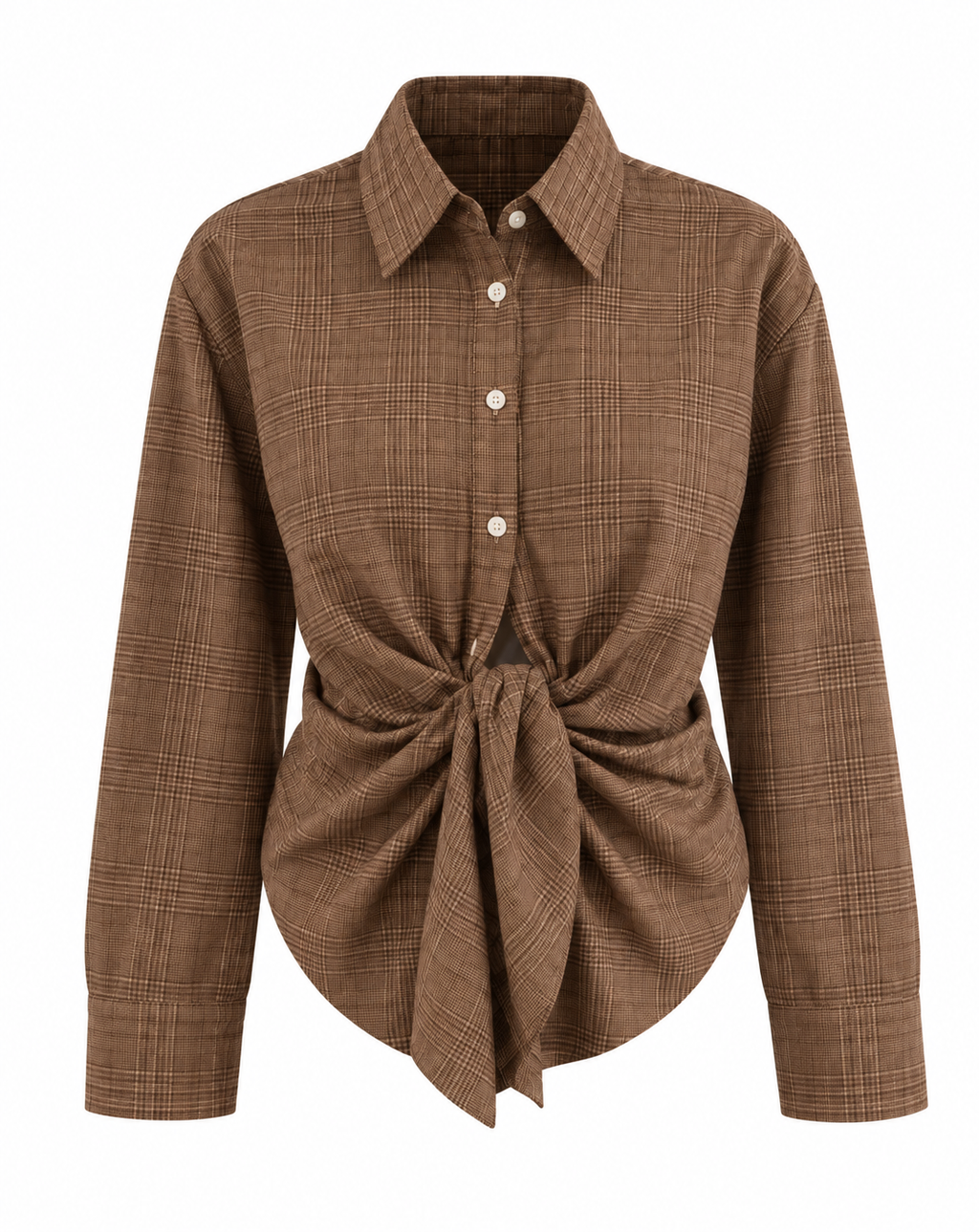 BROWN MADRAS CHECK SHIRT
