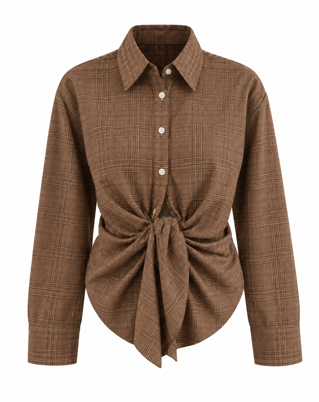 BROWN MADRAS CHECK SHIRT