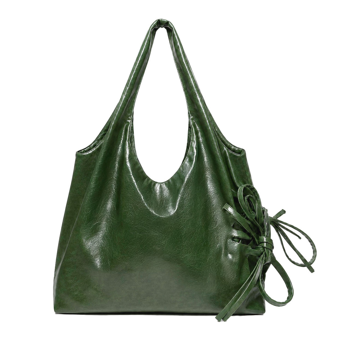 TIE DETAIL TOTE (EVERGREEN)