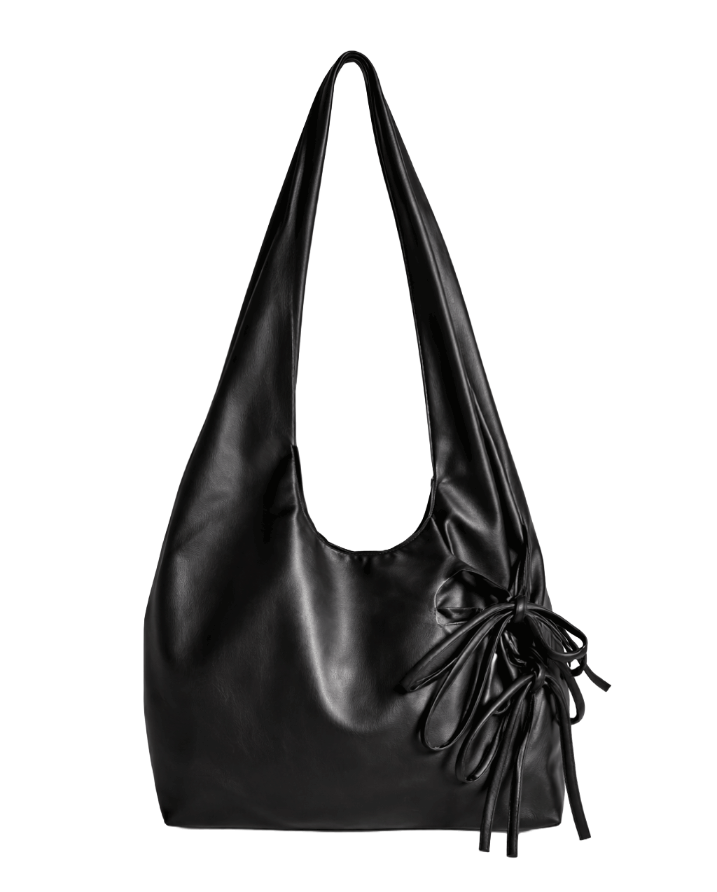 LARGE TIE LEATHER TOTE