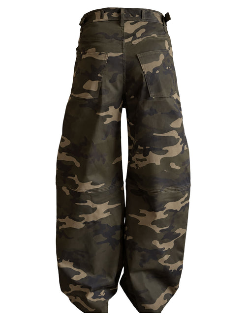 CAMO TIE DETAIL CARGO PANTS (PRE-ORDER)