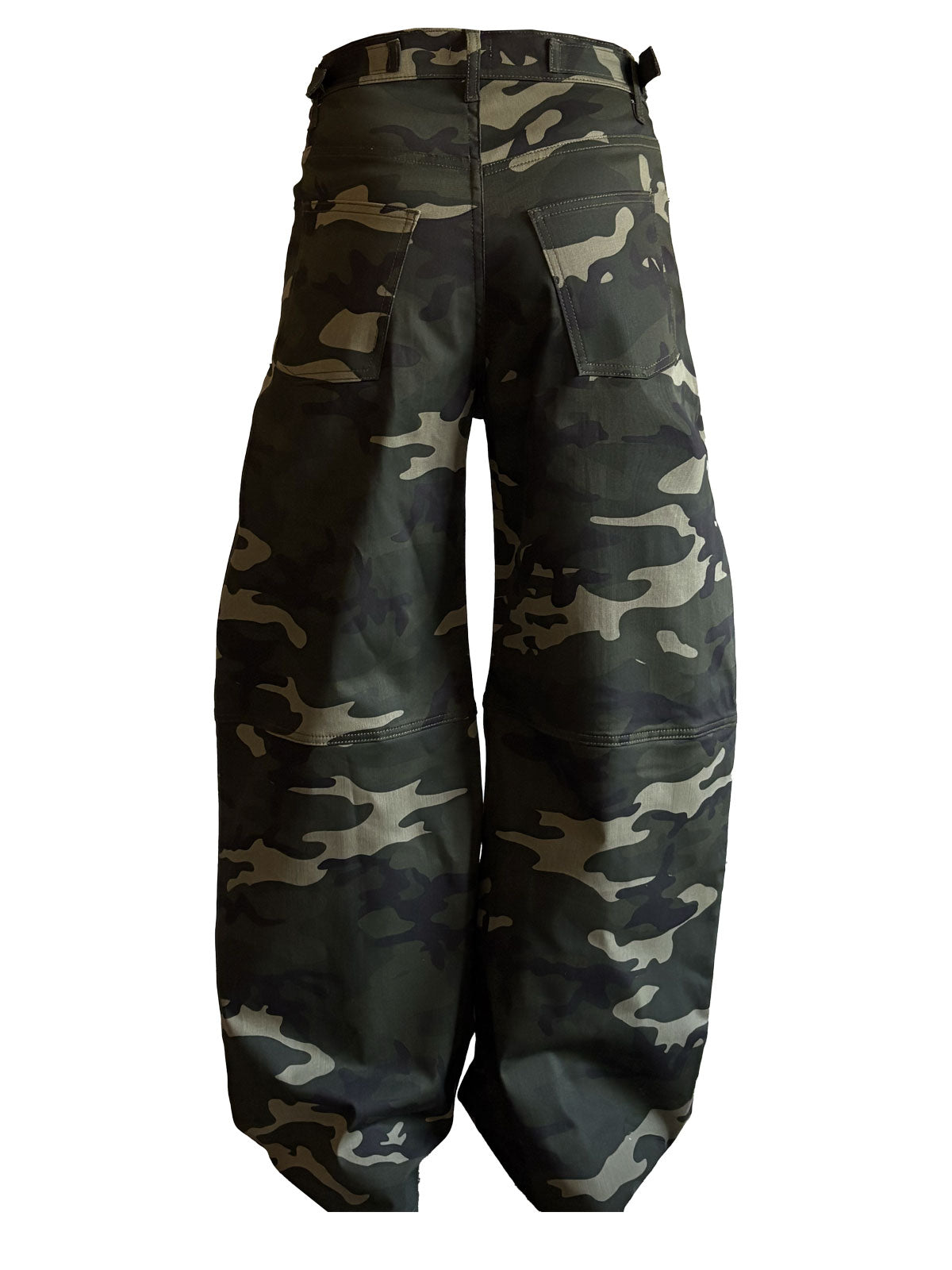 CAMO TIE DETAIL CARGO PANTS
