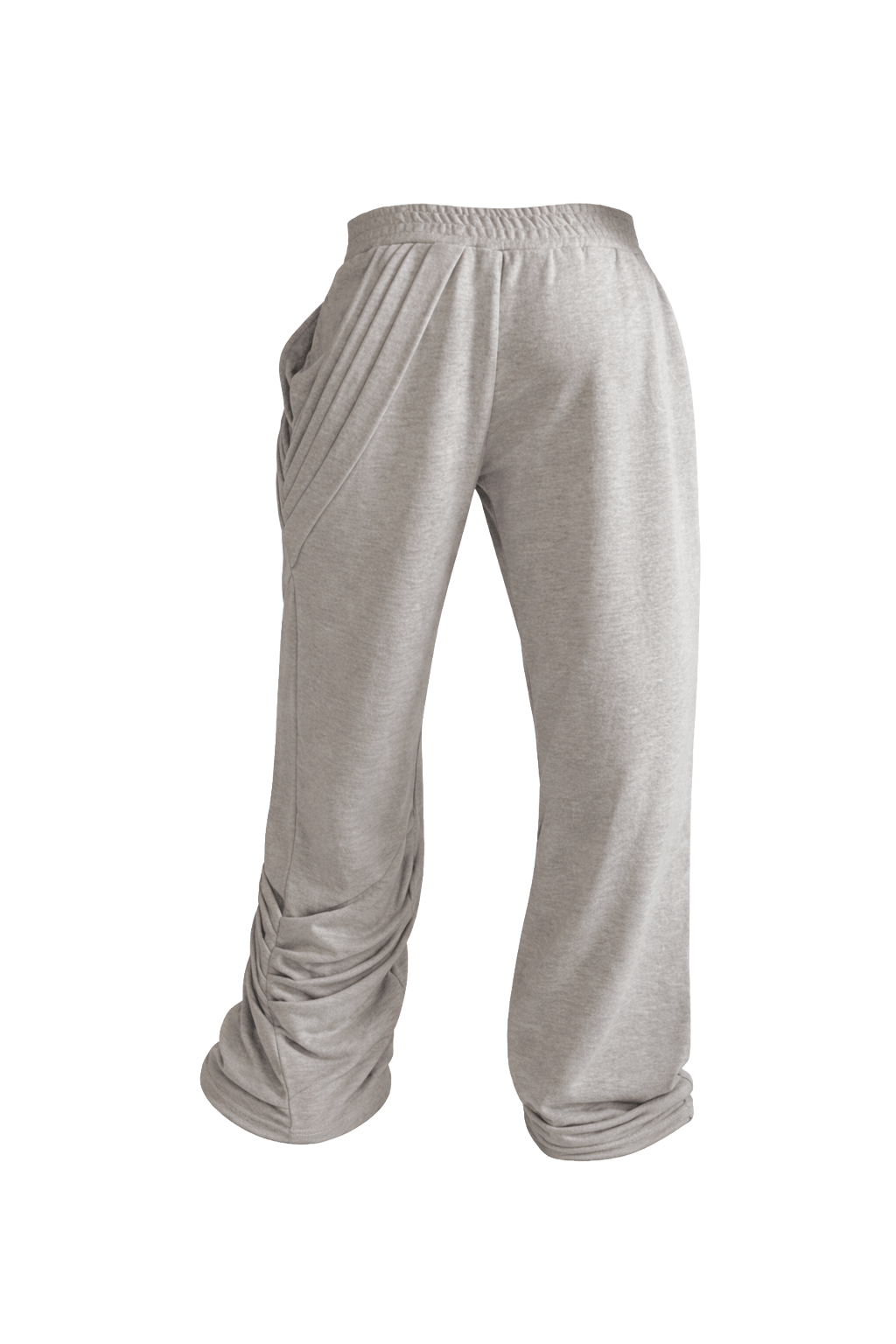 PLEATED GREY SWEAT PANTS