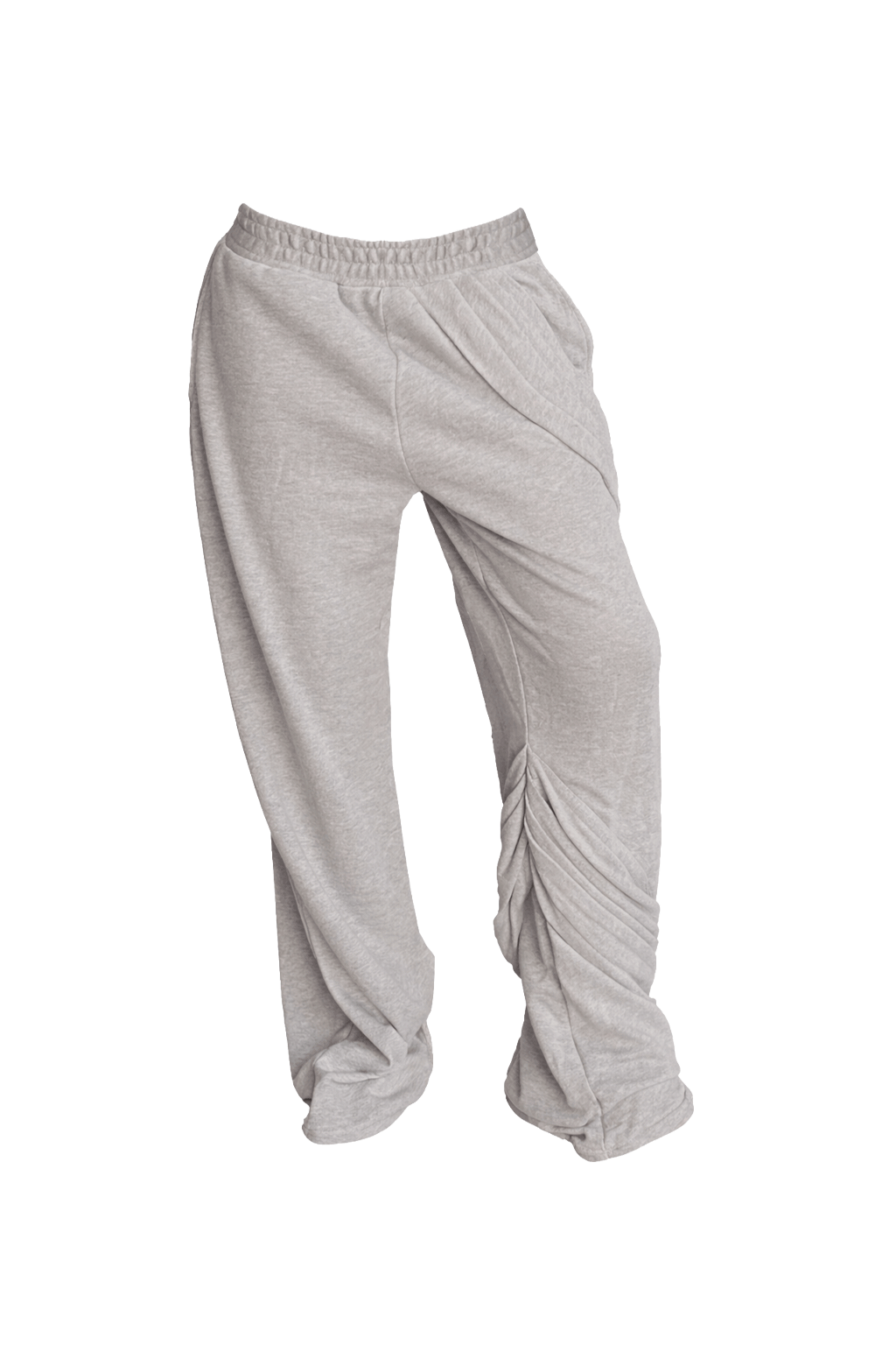 PLEATED GREY SWEAT PANTS