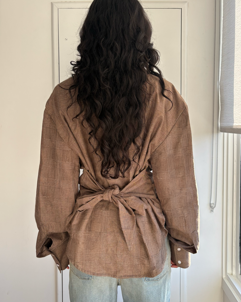 BROWN MADRAS CHECK SHIRT