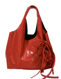 TIE LEATHER TOTE