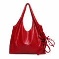 TIE LEATHER TOTE